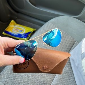 Blue Polarized Aviator RayBans
